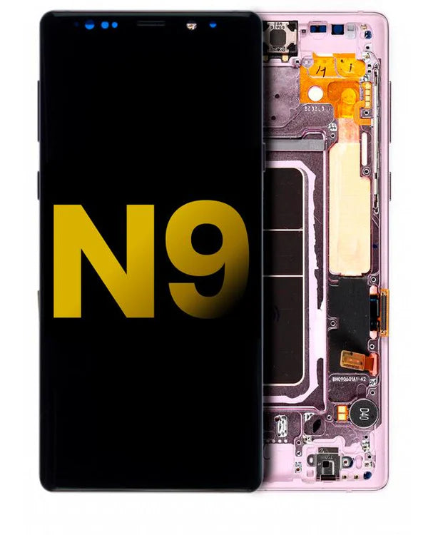 PANTALLA PARA SAMSUNG NOTE 9 CON MARCO LILA OLED PANTALLA PARA RECORTADA