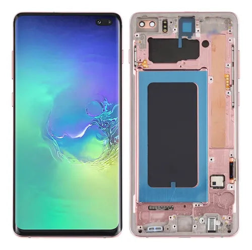 PANTALLA PARA SAMSUNG S10 PLUS ROSA CON MARCO