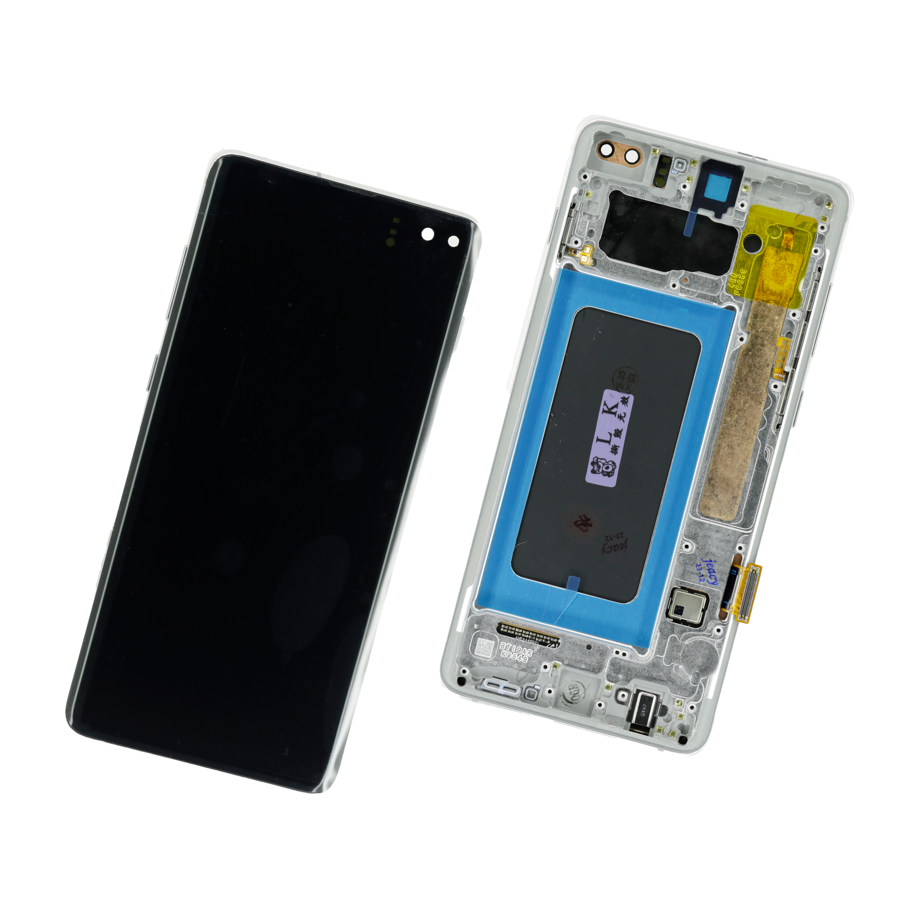 PANTALLA PARA SAMSUNG S10 PLUS PLATA CON MARCO