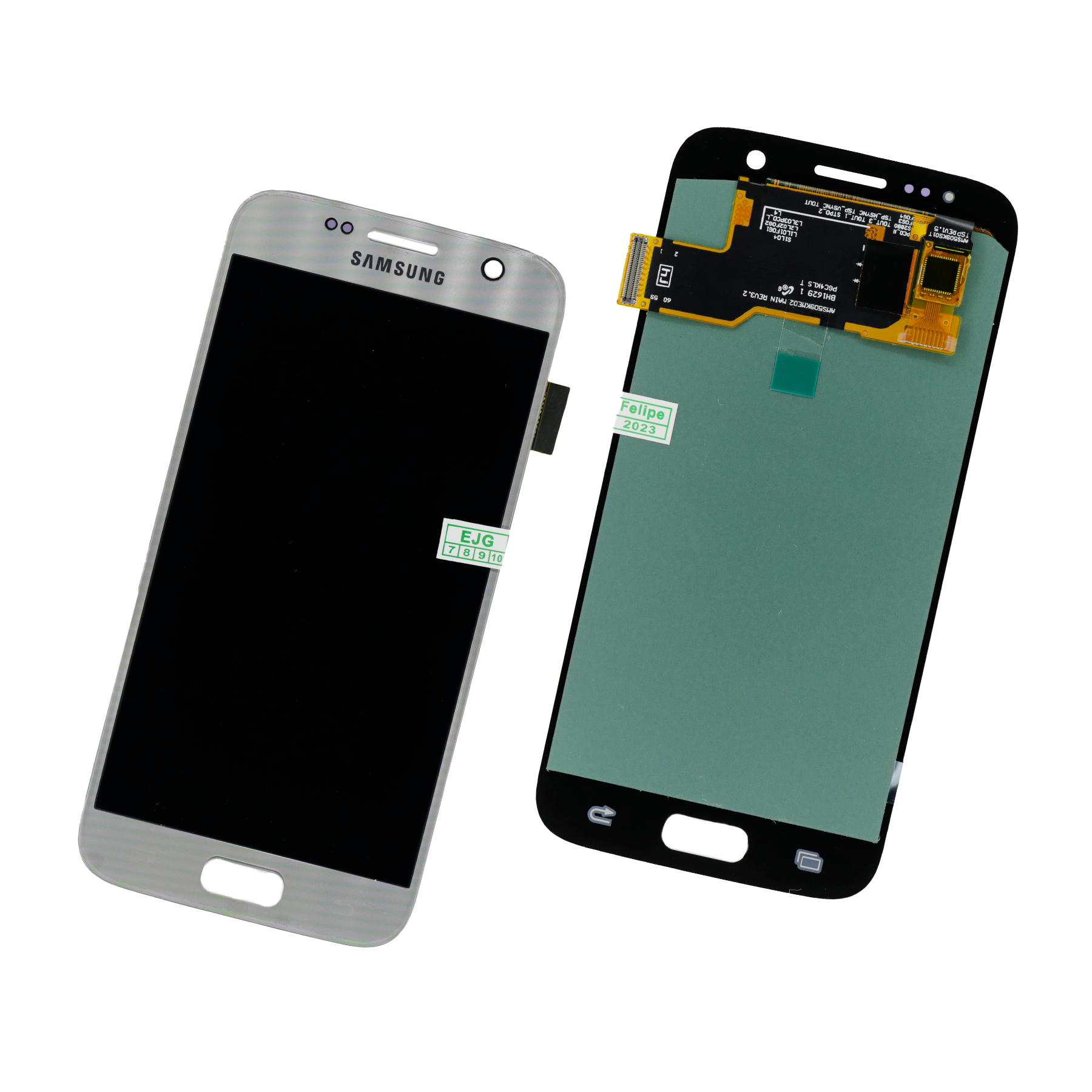 PANTALLA PARA SAMSUNG S7 FLAT PLATA OLED