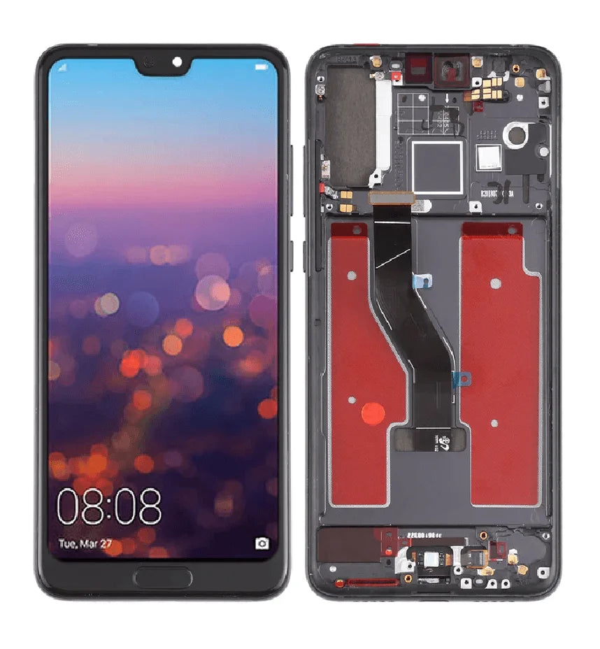 PANTALLA PARA HUAWEI P20 PRO CON MARCO NEGRO CALIDAD INCELL