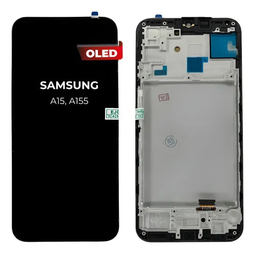 PANTALLA RECORTADA PARA SAMSUNG A15 / A155 CON MARCO NEGRO OLED