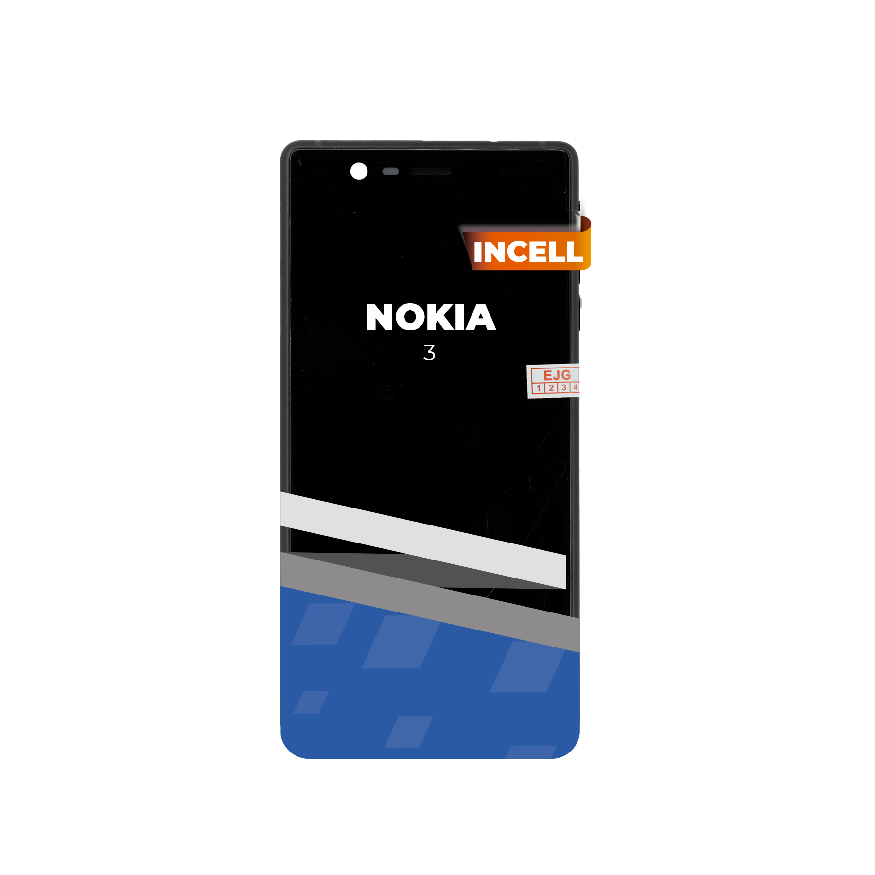 PANTALLA PARA NOKIA 3 CON MARCO NEGRO
