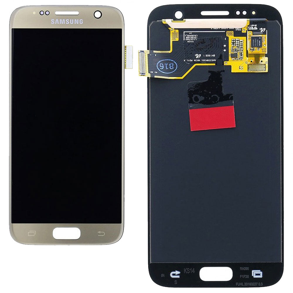 PANTALLA PARA SAMSUNG S7 FLAT DORADO OLED