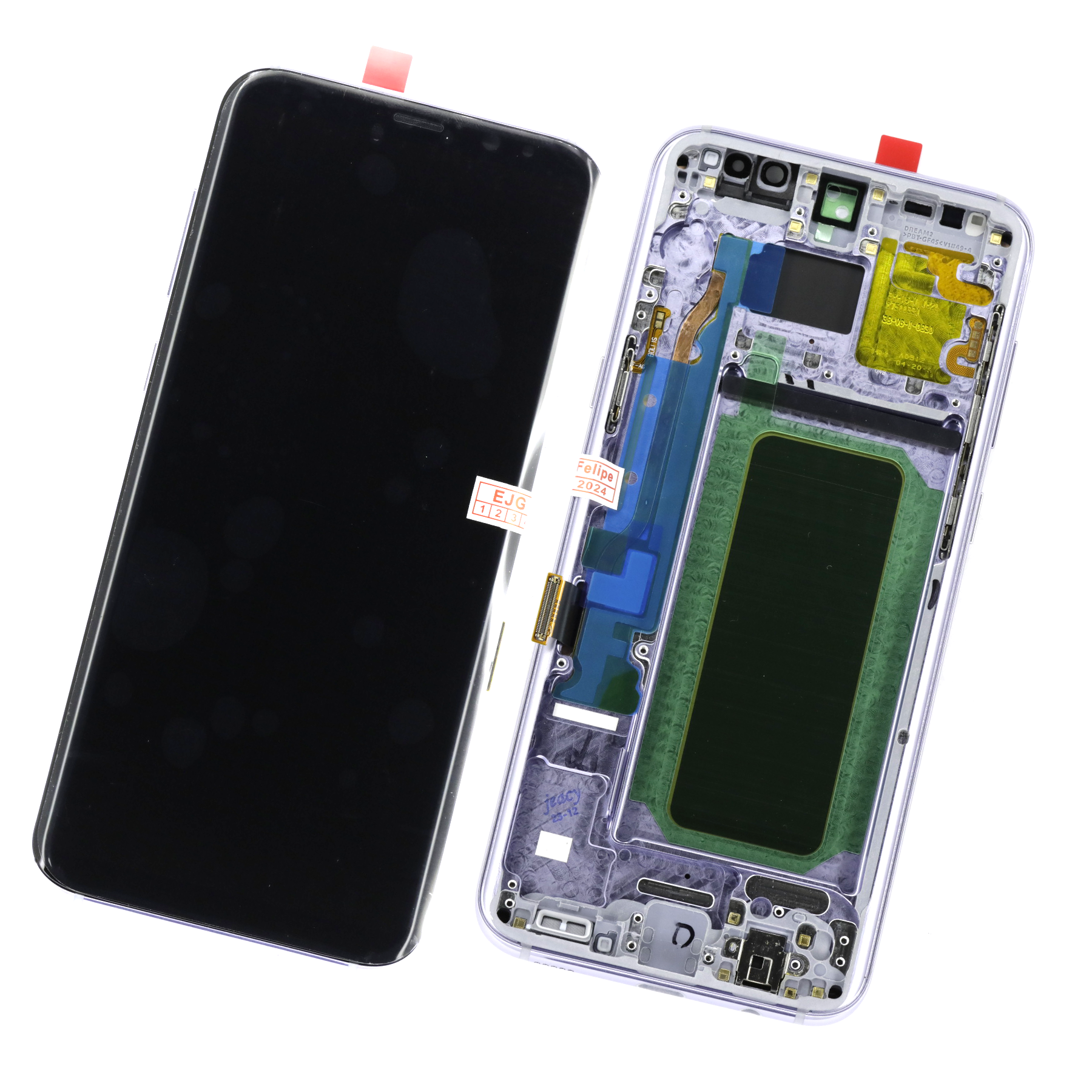 PANTALLA PARA SAMSUNG S8 PLUS CON MARCO LILA