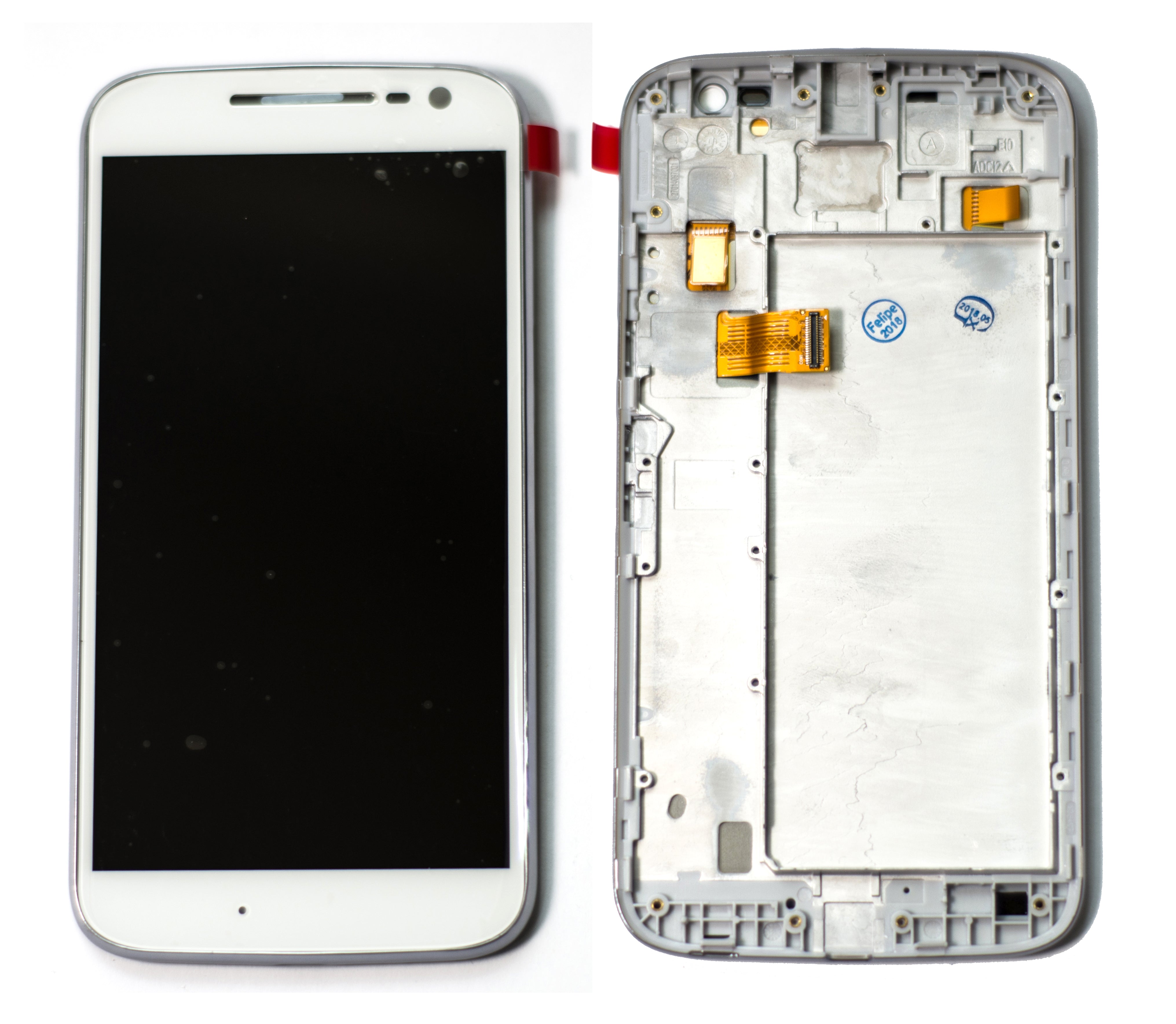 PANTALLA PARA MOTOROLA G4 CON MARCO BLANCO