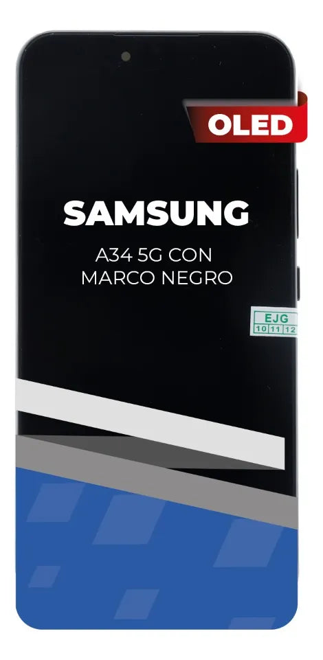 PANTALLA RECORTADA PARA SAMSUNG A34 5G CON MARCO NEGRO OLED