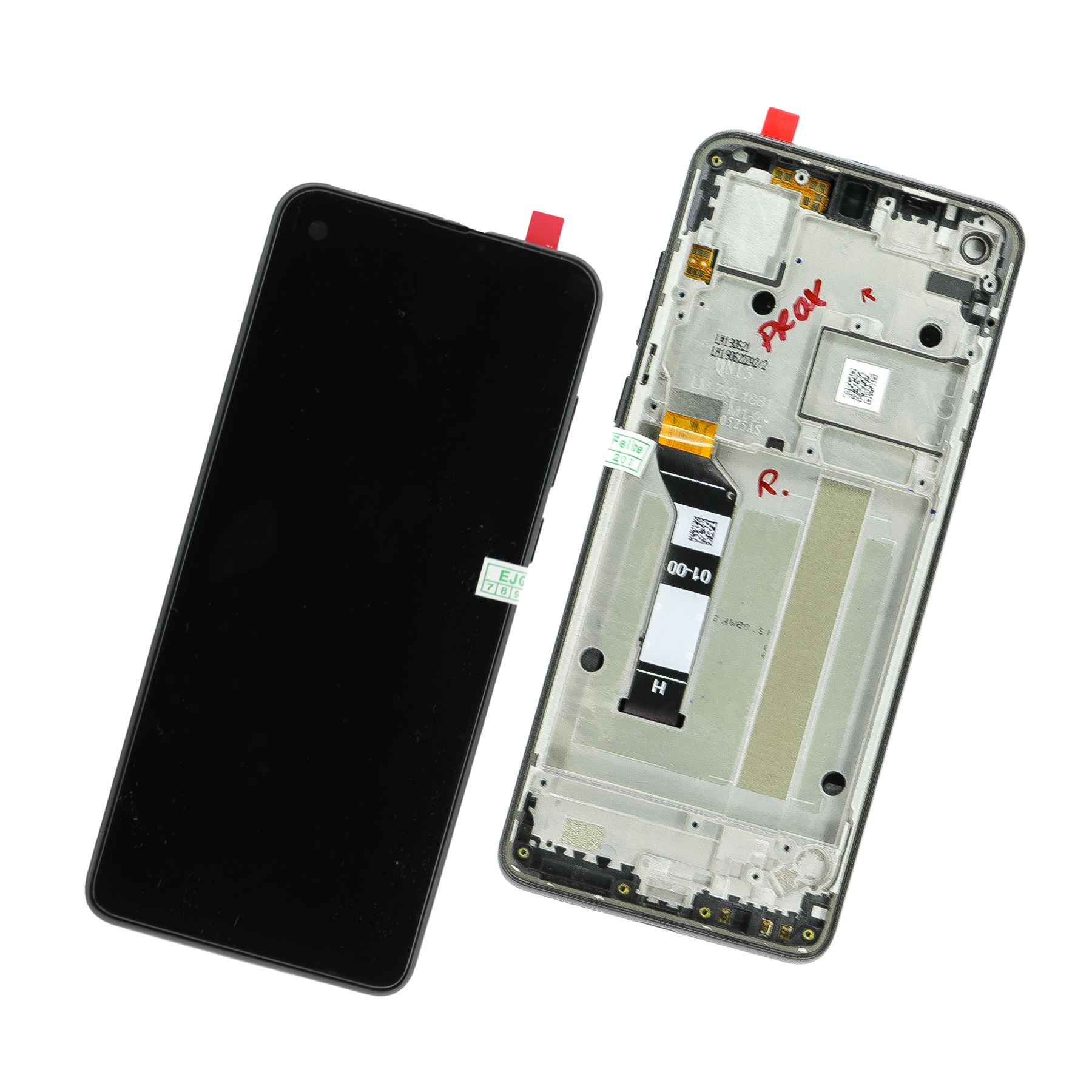 PANTALLA PARA MOTOROLA ONE VISION CON MARCO NEGRO ORIGINAL